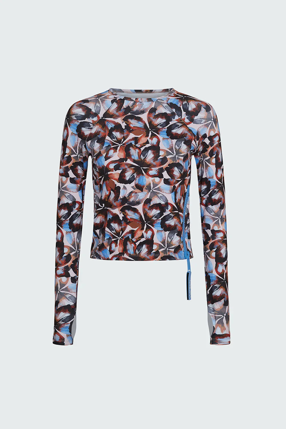 Watskin Sunwear Sasha Long Sleeve Tee in Flutter Petals