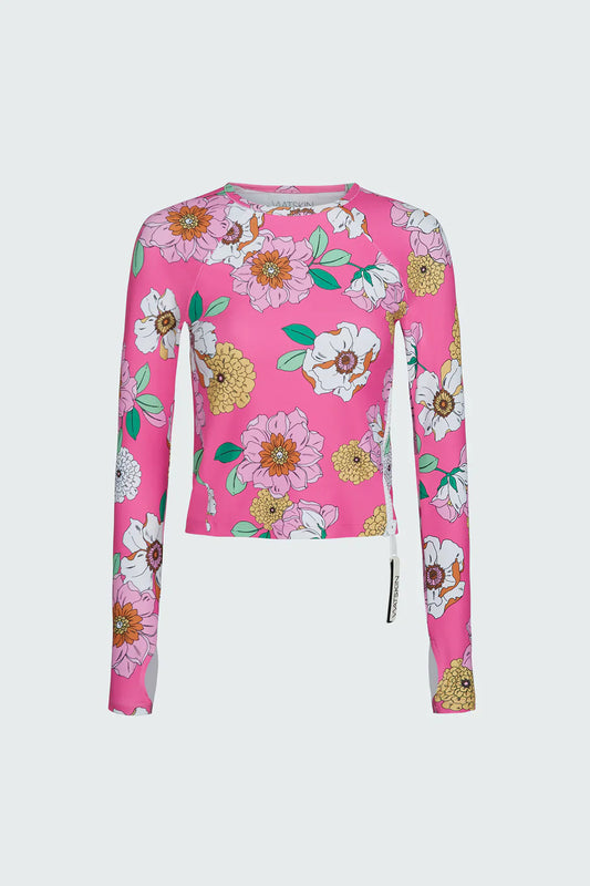 Watskin Sunwear Sasha Long Sleeve Tee in Dalia Floral