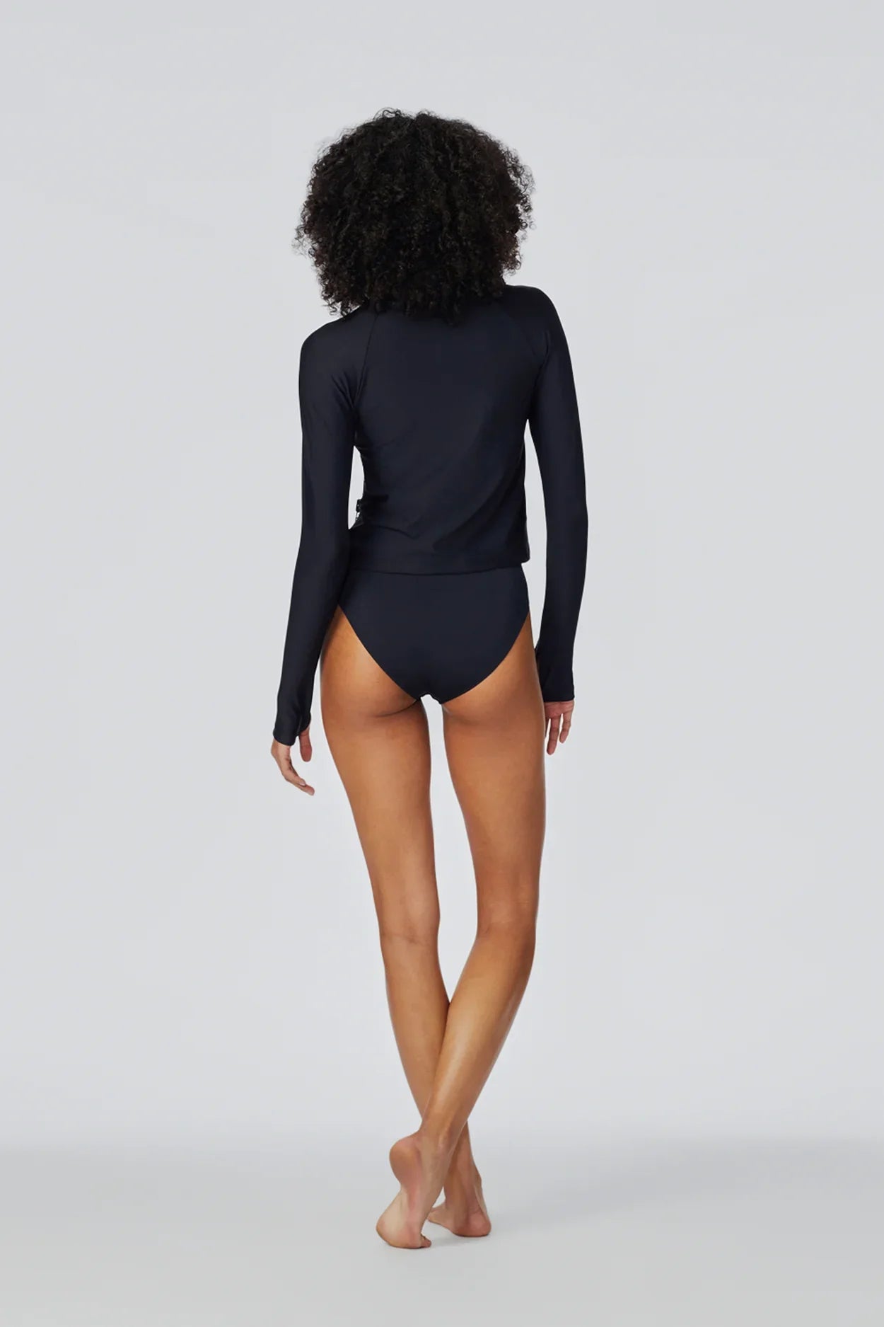 Watskin Sunwear Sasha Long Sleeve Tee in Black