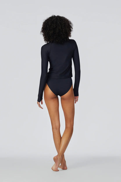 Watskin Sunwear Sasha Long Sleeve Tee in Black