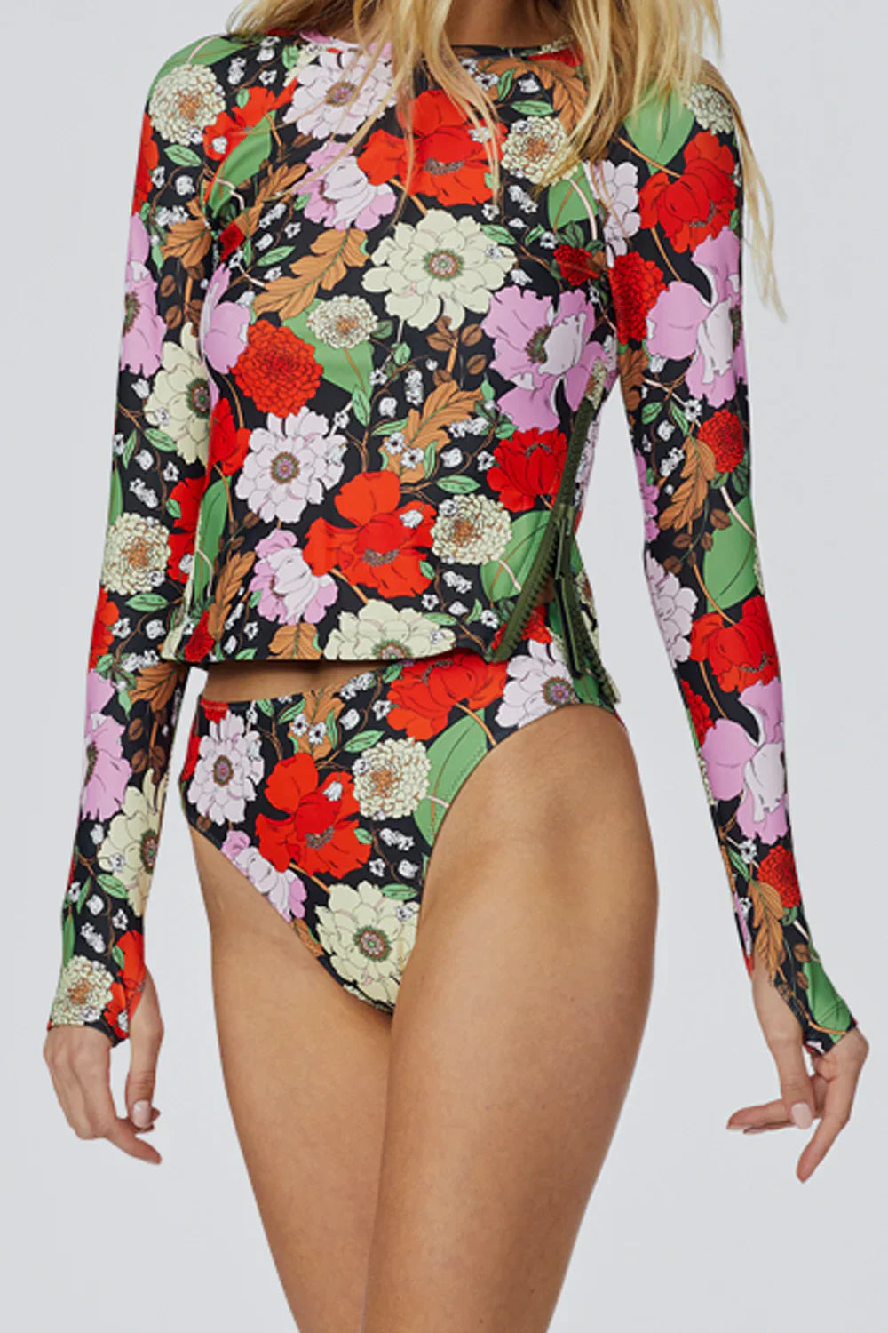 Watskin Sunwear Belle Bikini Bottom in Multi Floral