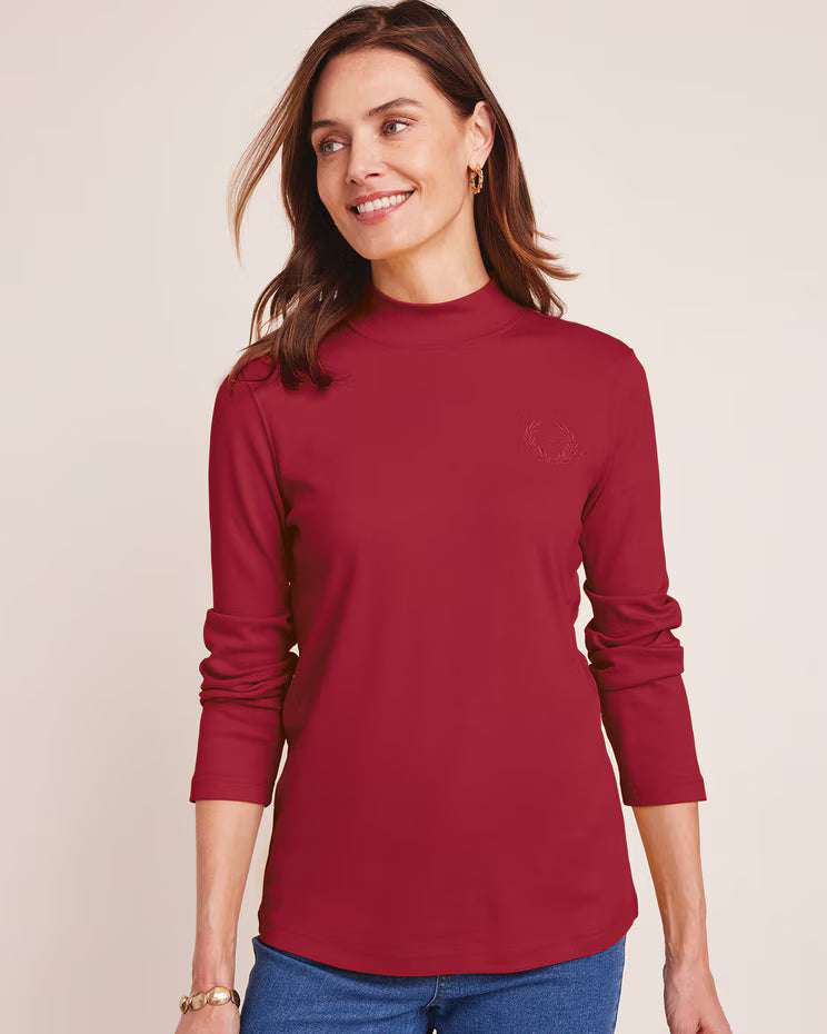 BLAIR Women's Tops Essential Knit Long Sleeve Mock Top 2 (Women Plus) - x5