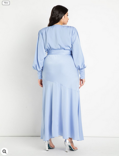 ELOQUII Women's Satin Maxi Dress
