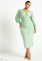 ELOQUII Women's Cross Front Midi Dress