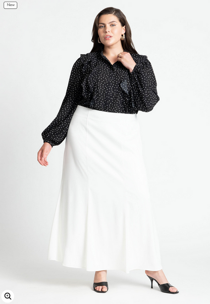 ELOQUII Women's Ruffle Detail Blouse