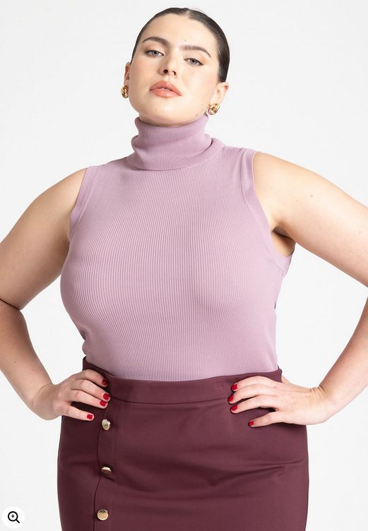 ELOQUII Women's Turtleneck Layering Sweater