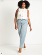 ELOQUII Women's Sleeveless Satin Bow Blouse
