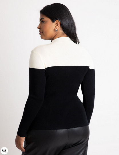 ELOQUII Women's Colorblock Sweater