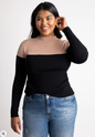 ELOQUII Women's Colorblock Sweater