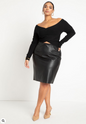 ELOQUII Women's Wrap Front Cropped Sweater