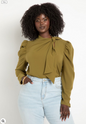 ELOQUII Women's Drape Front Blouse