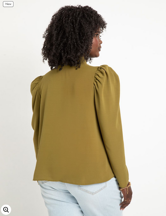 ELOQUII Women's Drape Front Blouse