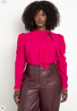 ELOQUII Women's Drape Front Blouse