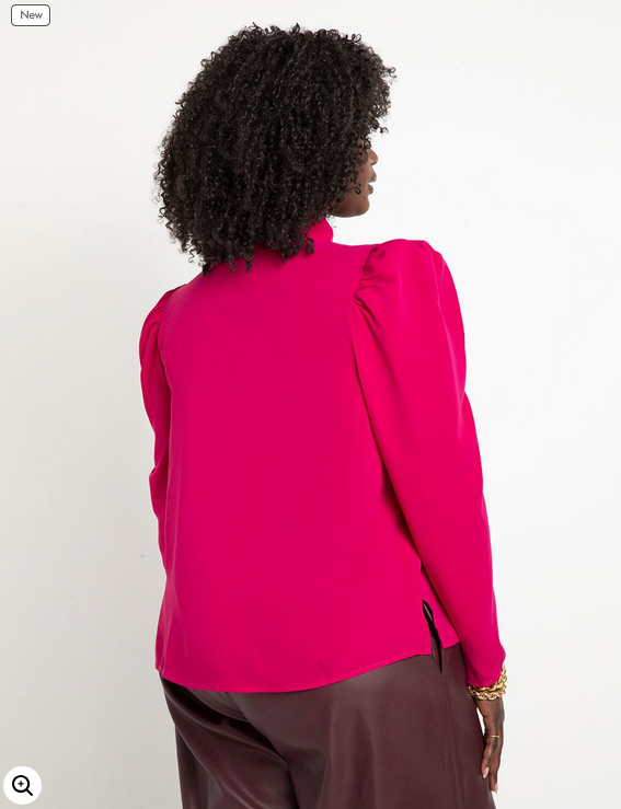 ELOQUII Women's Drape Front Blouse