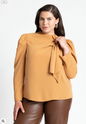 ELOQUII Women's Drape Front Blouse