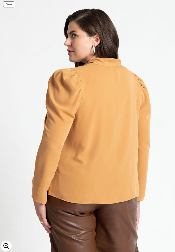 ELOQUII Women's Drape Front Blouse