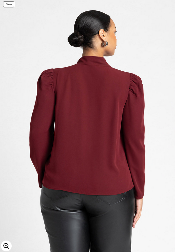 ELOQUII Women's Drape Front Blouse