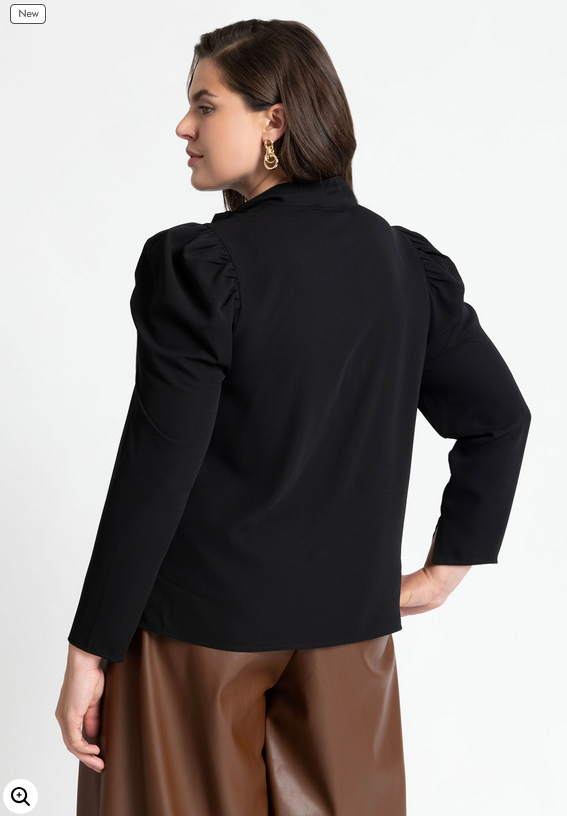 ELOQUII Women's Drape Front Blouse