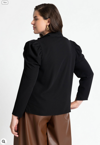 ELOQUII Women's Drape Front Blouse