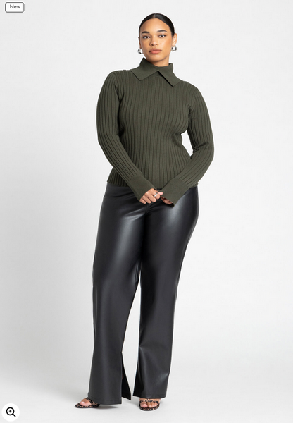 ELOQUII Women's High Collar Sweater