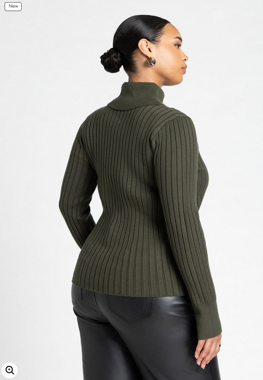ELOQUII Women's High Collar Sweater