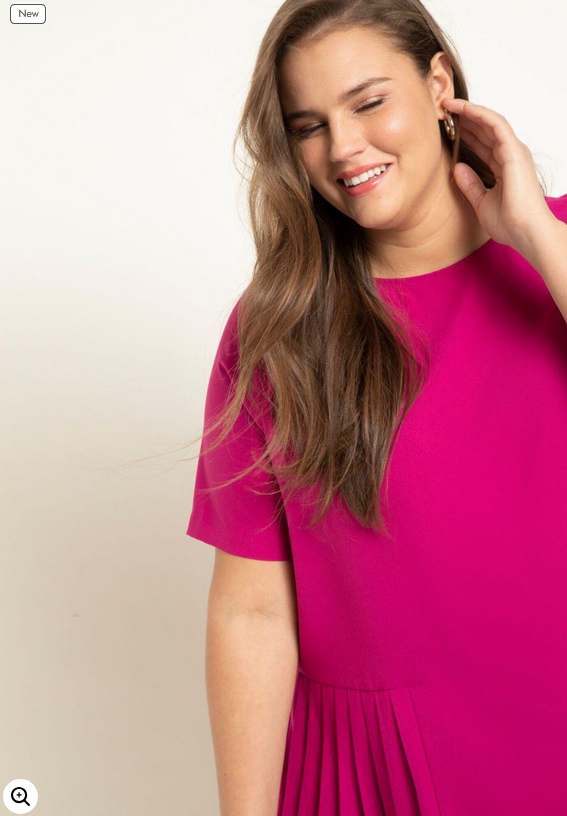ELOQUII Women's Pleated Hem Top