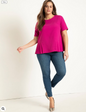 ELOQUII Women's Pleated Hem Top