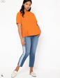 ELOQUII Women's Pleated Hem Top