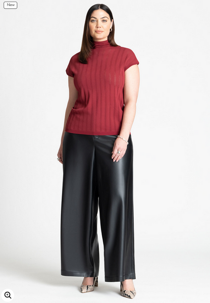 ELOQUII Women's Sheer Stripe Sweater