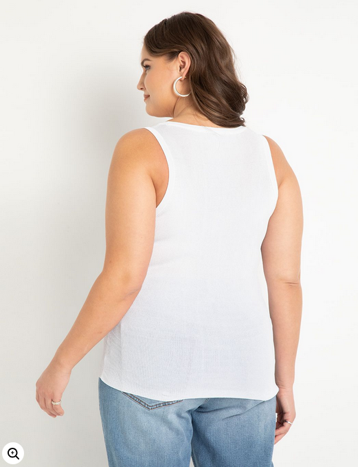 ELOQUII Women's Scoop Neck Knitted Tank