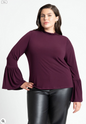 ELOQUII Women's Dramatic Sleeve Top