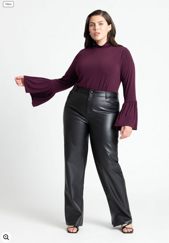 ELOQUII Women's Dramatic Sleeve Top