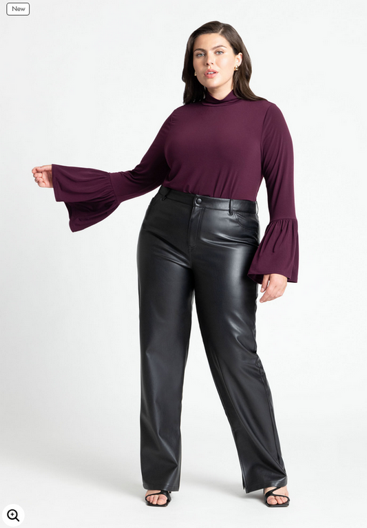 ELOQUII Women's Dramatic Sleeve Top