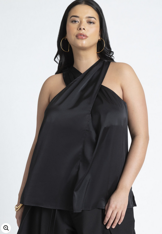 ELOQUII Women's Halter Neck Top