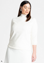 ELOQUII Women's Three Quarter Sleeve Turtleneck Sweater