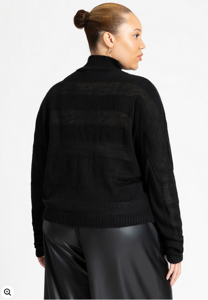 ELOQUII Women's Dolman Striped Sweater