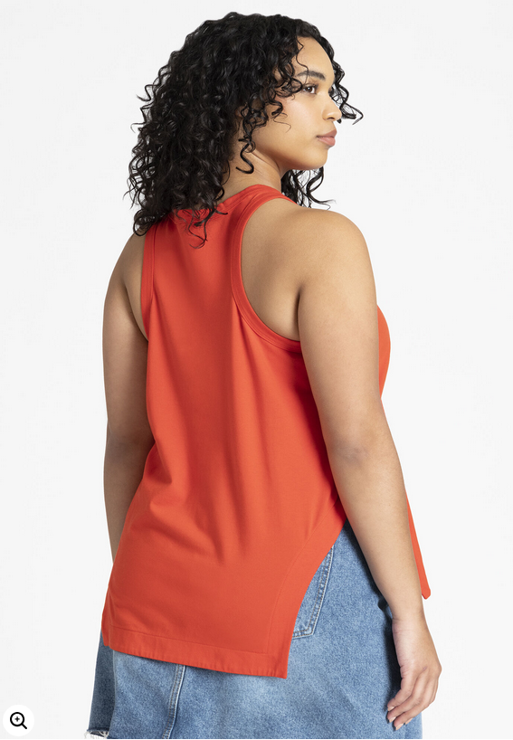 ELOQUII Women's Scooped Hem Tank Top