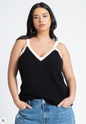 ELOQUII Women's Pointelle Detail Top