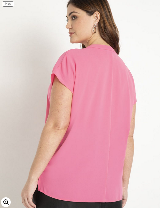 ELOQUII Women's Notch Collar Blouse 2