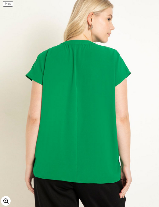 ELOQUII Women's Notch Collar Blouse 2