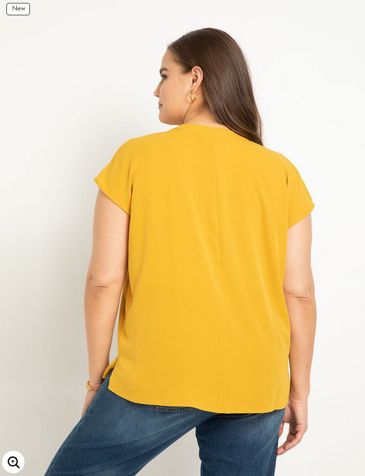 ELOQUII Women's Notch Collar Blouse 2
