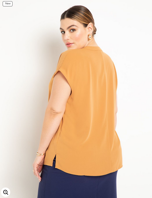 ELOQUII Women's Notch Collar Blouse 2