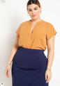 ELOQUII Women's Notch Collar Blouse 2