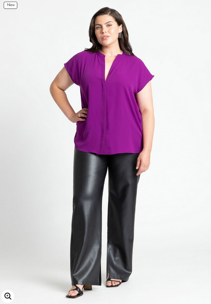 ELOQUII Women's Notch Collar Blouse 2