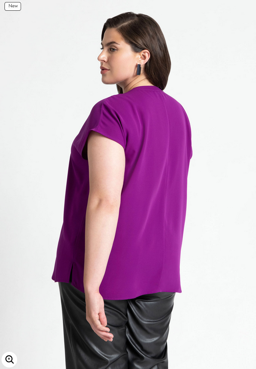 ELOQUII Women's Notch Collar Blouse 2