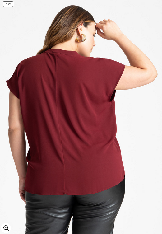 ELOQUII Women's Notch Collar Blouse 1