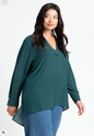 ELOQUII Women's Mandarin Collar Tunic