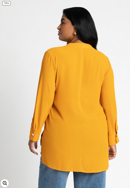 ELOQUII Women's Mandarin Collar Tunic