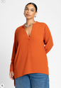 ELOQUII Women's Mandarin Collar Tunic