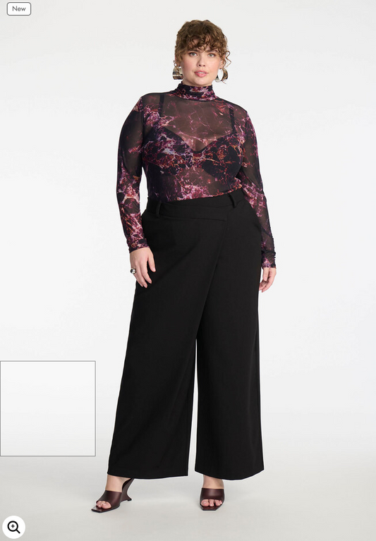 ELOQUII Women's Wrap Over Trouser